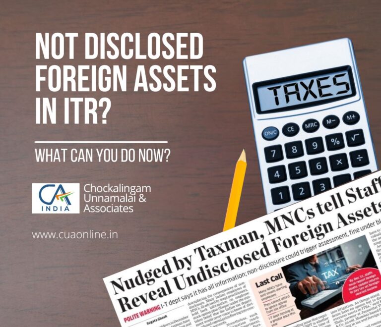 Not disclosed foreign assets in ITR? Can you take corrective action?