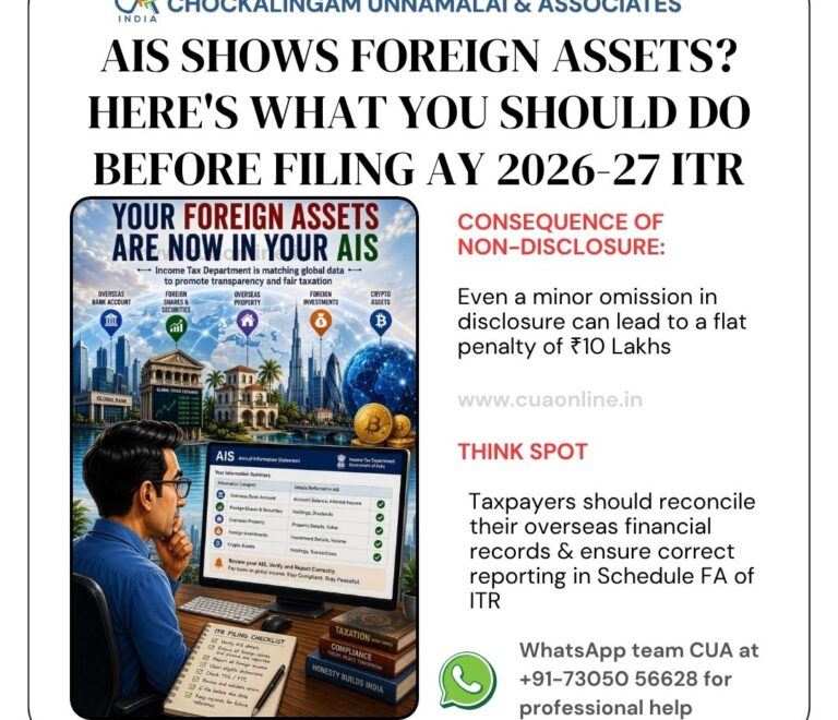 AIS Shows Foreign Assets? Here’s What You Should Do Before Filing AY 2026-27 ITR